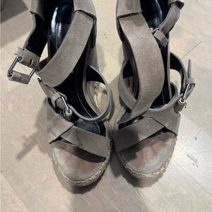 Balenciaga Gray Strappy Heels